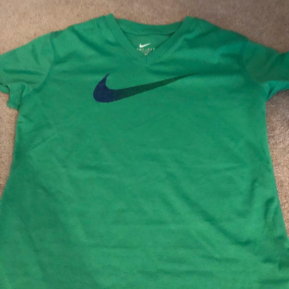 Nike Dri-Fit Green and Blue Shirt